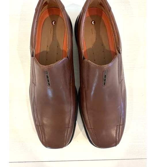Unstructured by Clarks UN. Sheridan Marron Men’s Brown Shoes Loafers Size 12 M - Picture 5 of 12